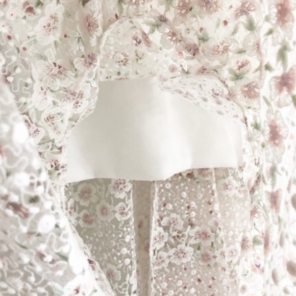 Dress The Population Wren Tie Shoulder Floral High Low Hem - Picture 3 of 13